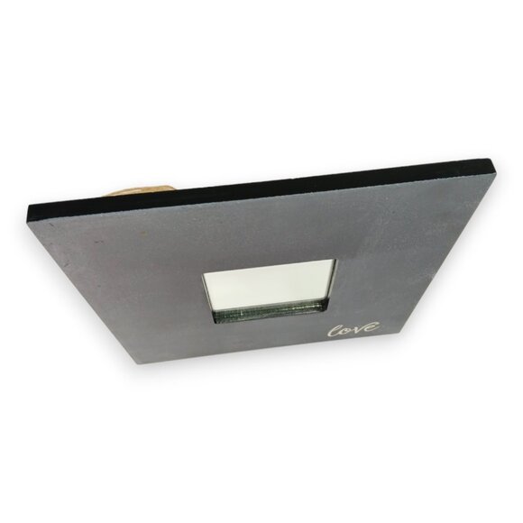 IKEA MALMA Framed Art Mirror- Square-LOVE- Gray-10x10 - Picture 8 of 9